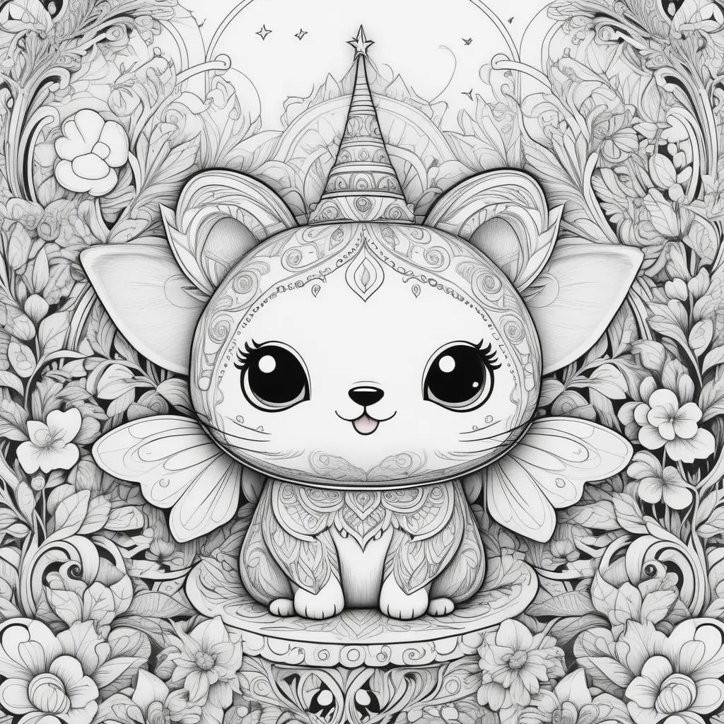 Cute Coloring Page of a Magical Creature