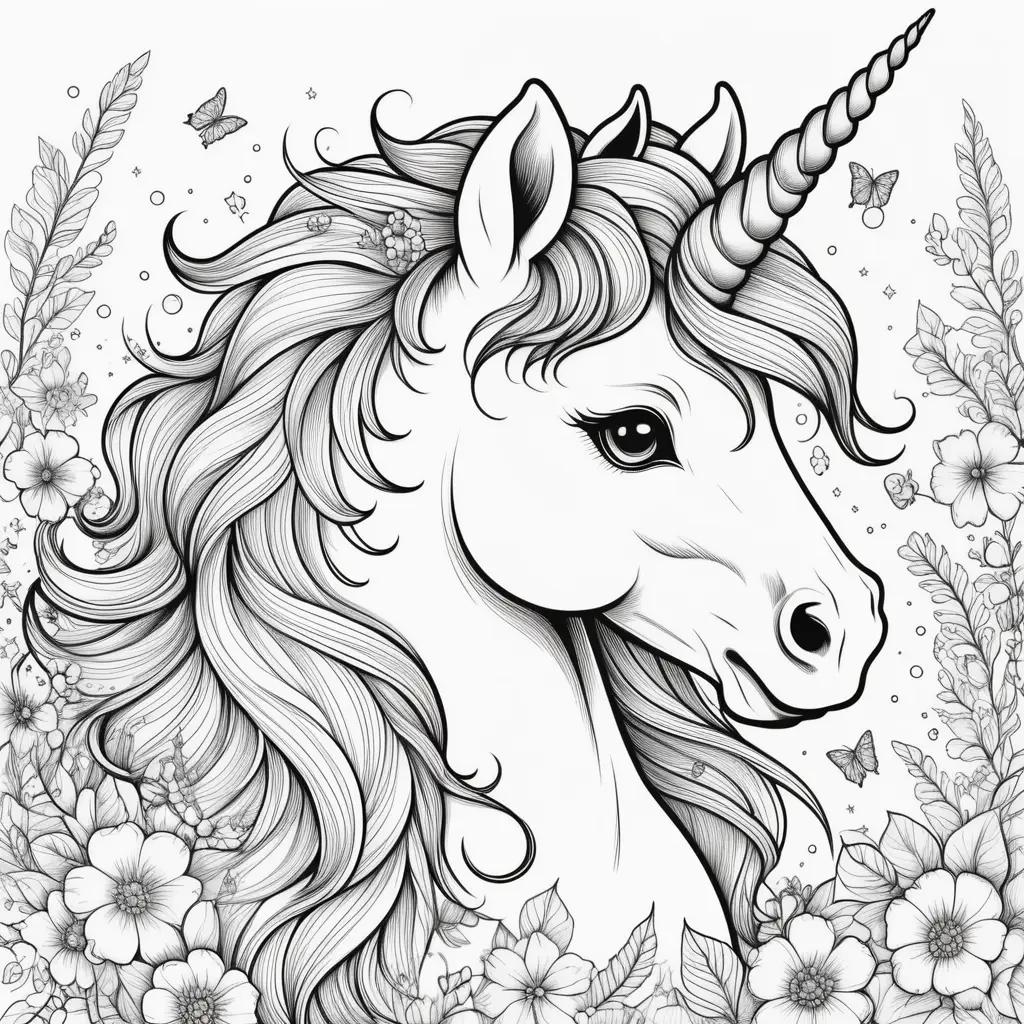 Cute Coloring Pages of Unicorns