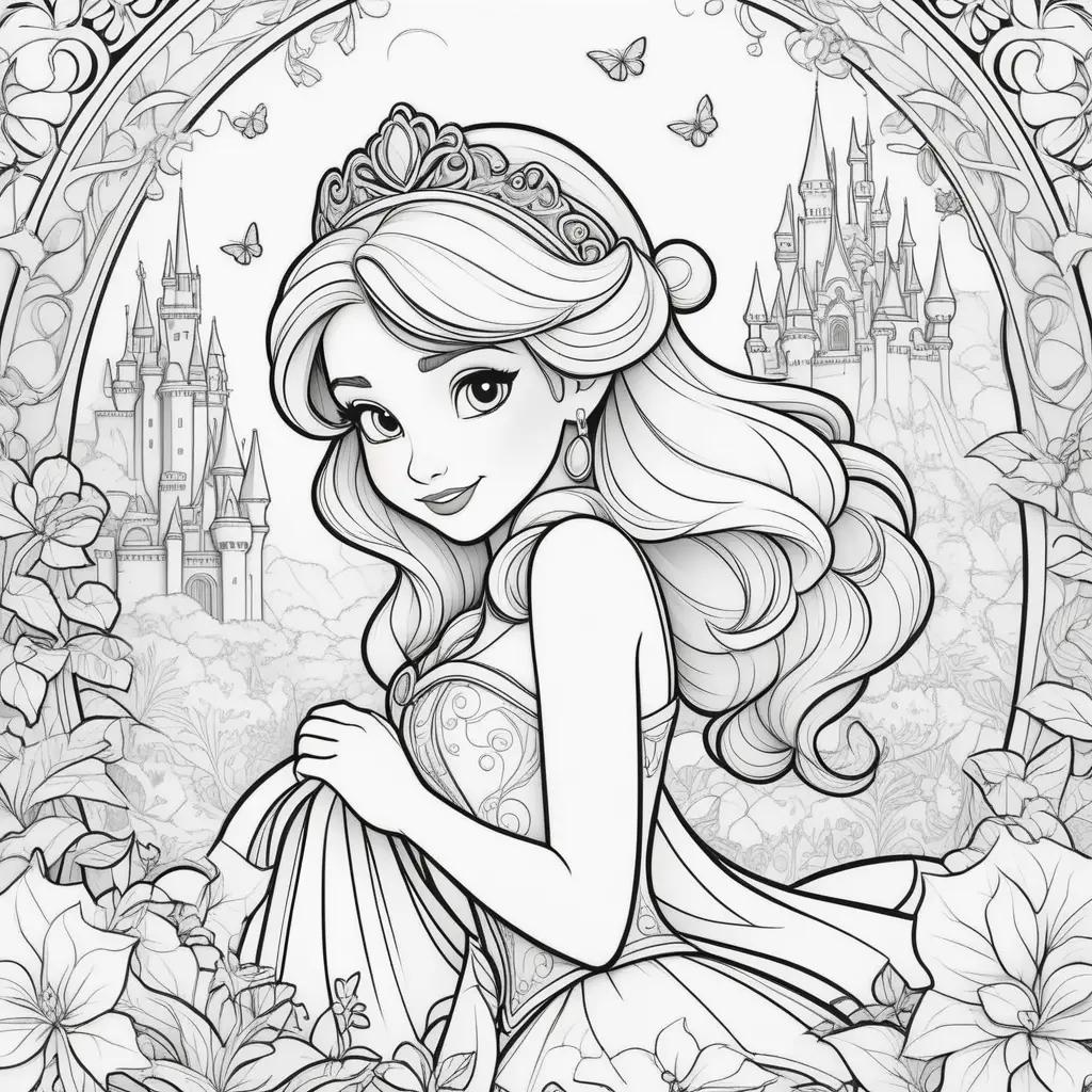 Cute Disney Coloring Pages: Princess Tiana