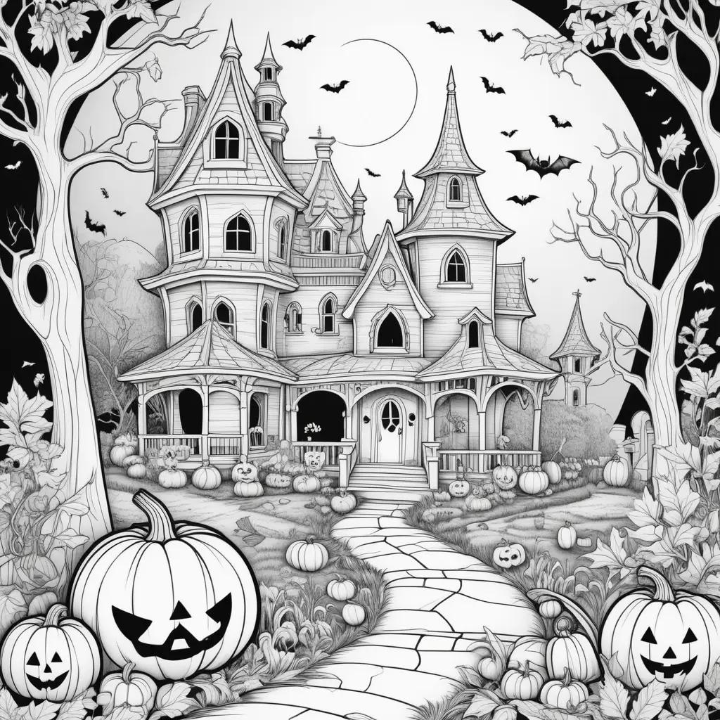 Cute Halloween Coloring Pages with Jack-o-Lanterns