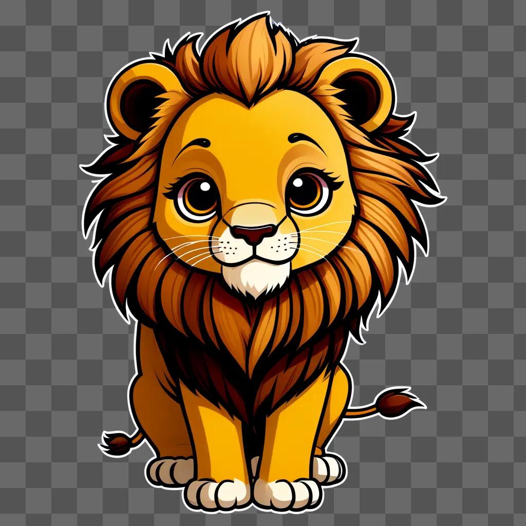 Cute Lion Drawing With A Big Smile