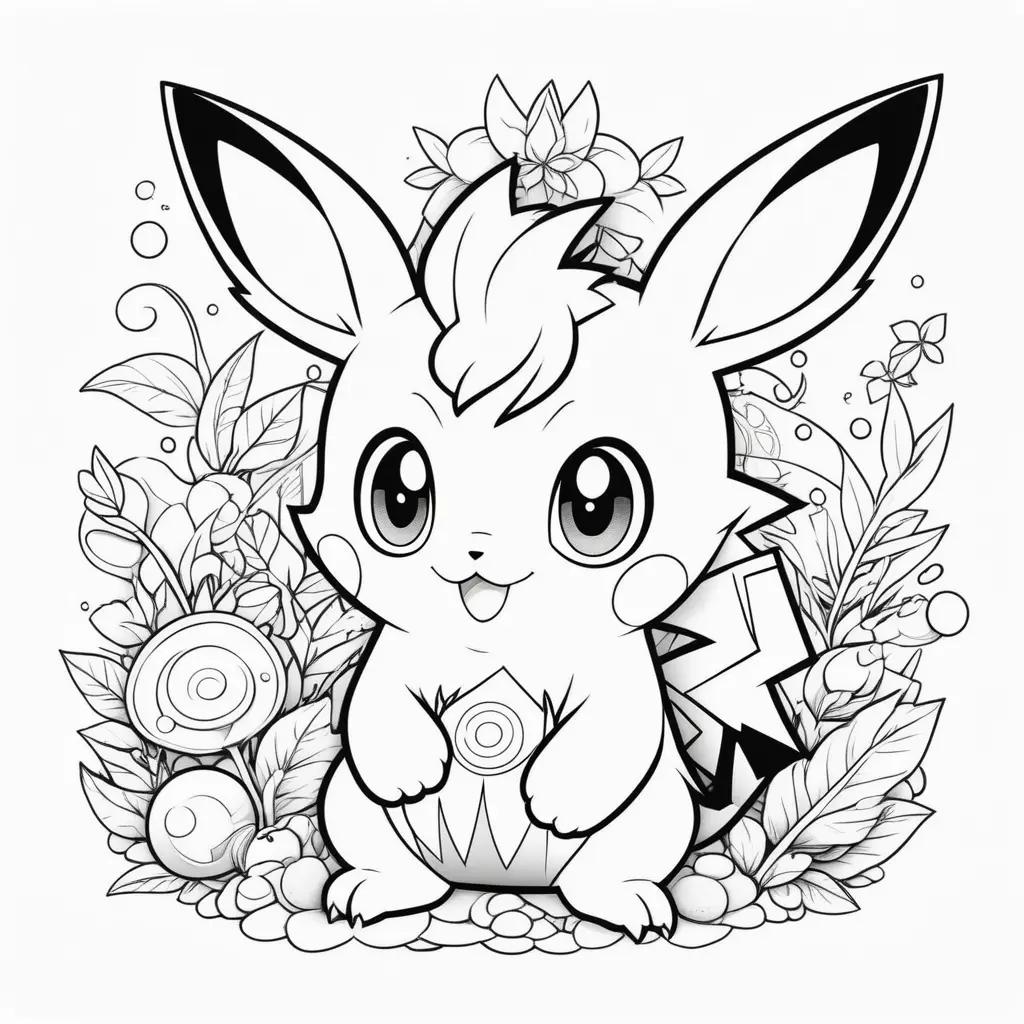 Cute Pokemon Coloring Pages Featuring A Bunnymuncie