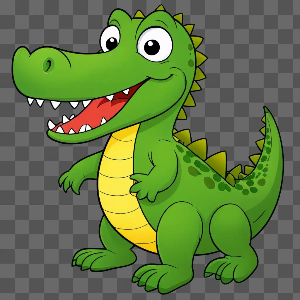 Cute alligator drawing for kids