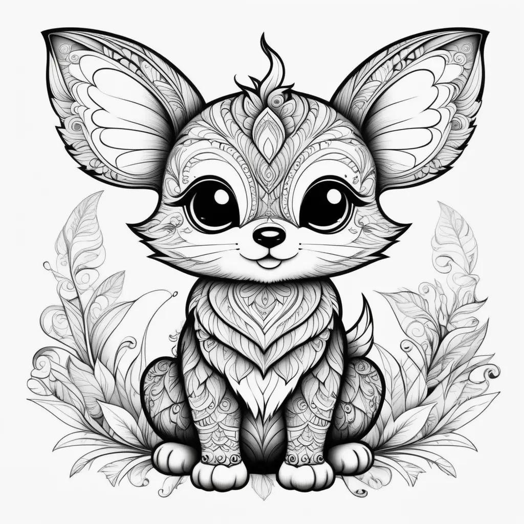 Cute animal coloring pages with a cute little animal