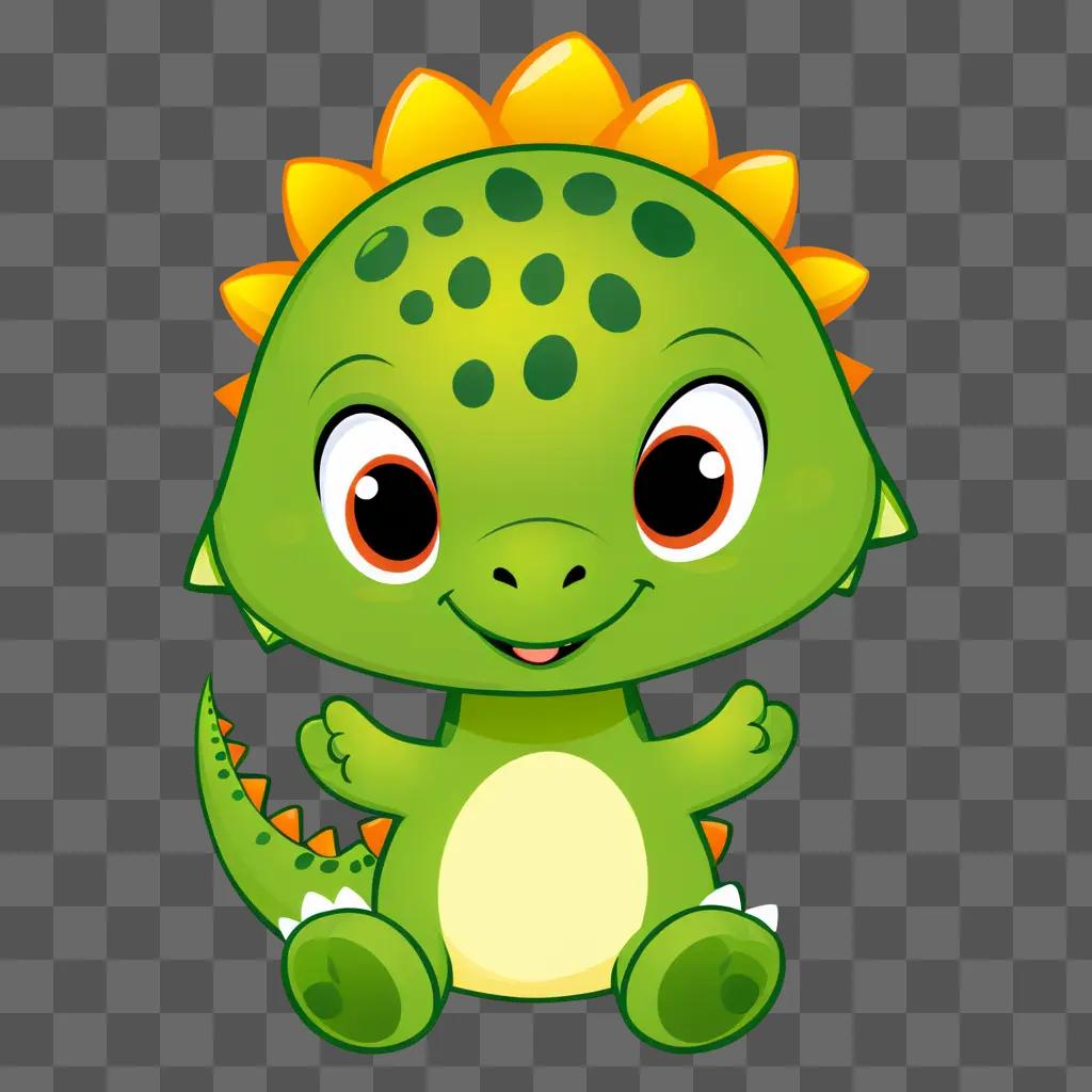 Cute dinosaur clipart for coloring