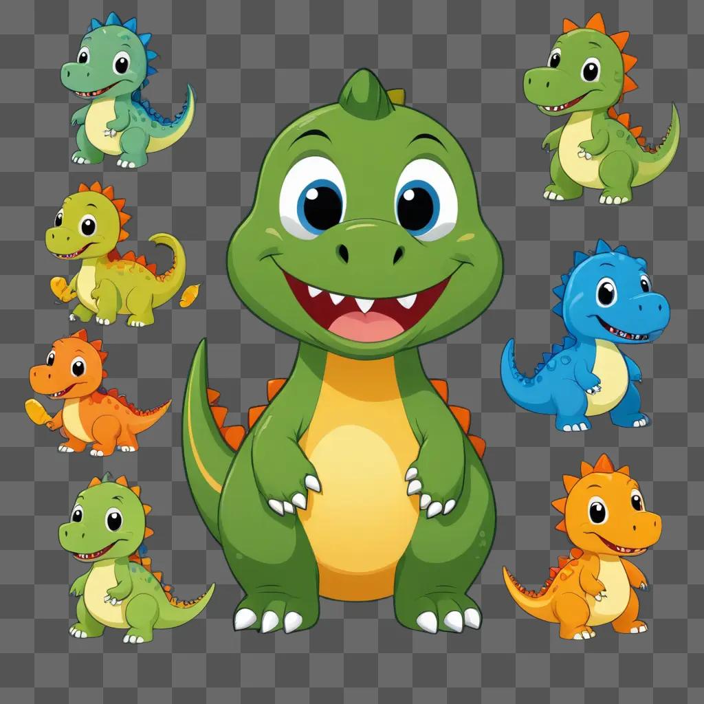 Cute dinosaur printables for kids with big smiles