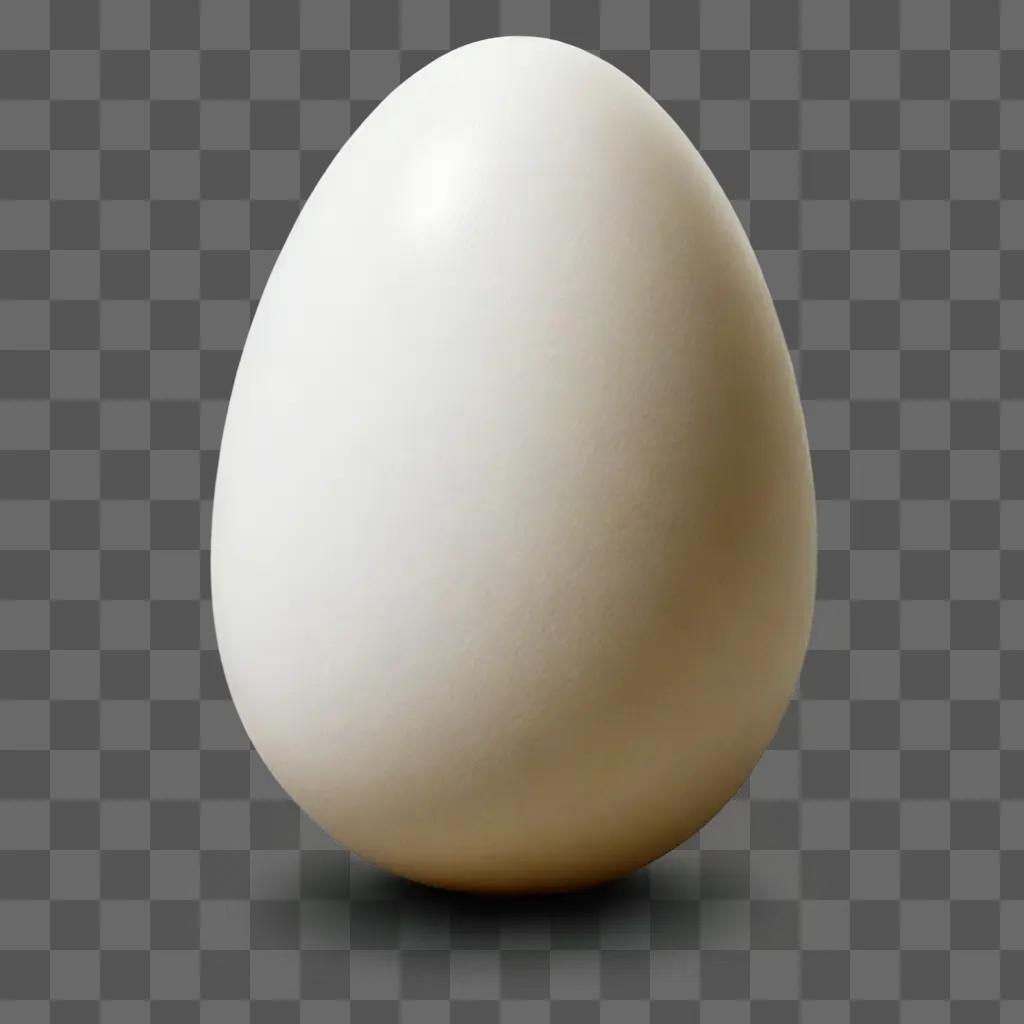 Cute egg drawing with a brown shadow