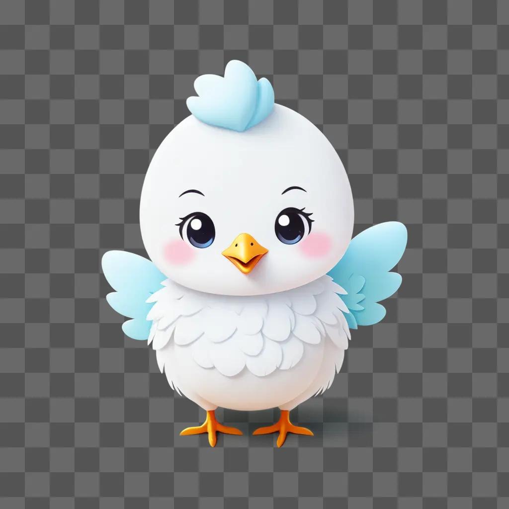 Cute kawaii drawing of a cute chicken