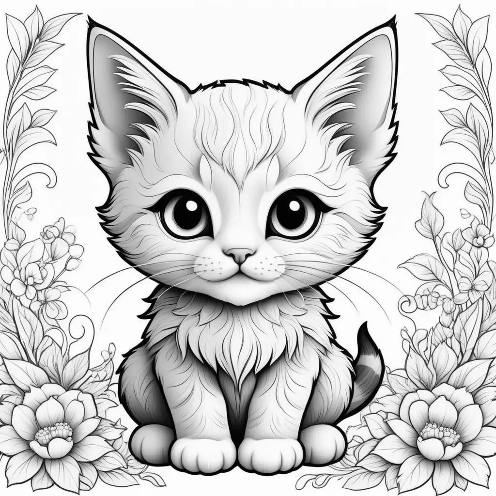 Cute kitten coloring pages: adorable, playful, adorable, adorable kitten, cute, adorable cat, coloring, cute kitten, coloring pages, adorable cat