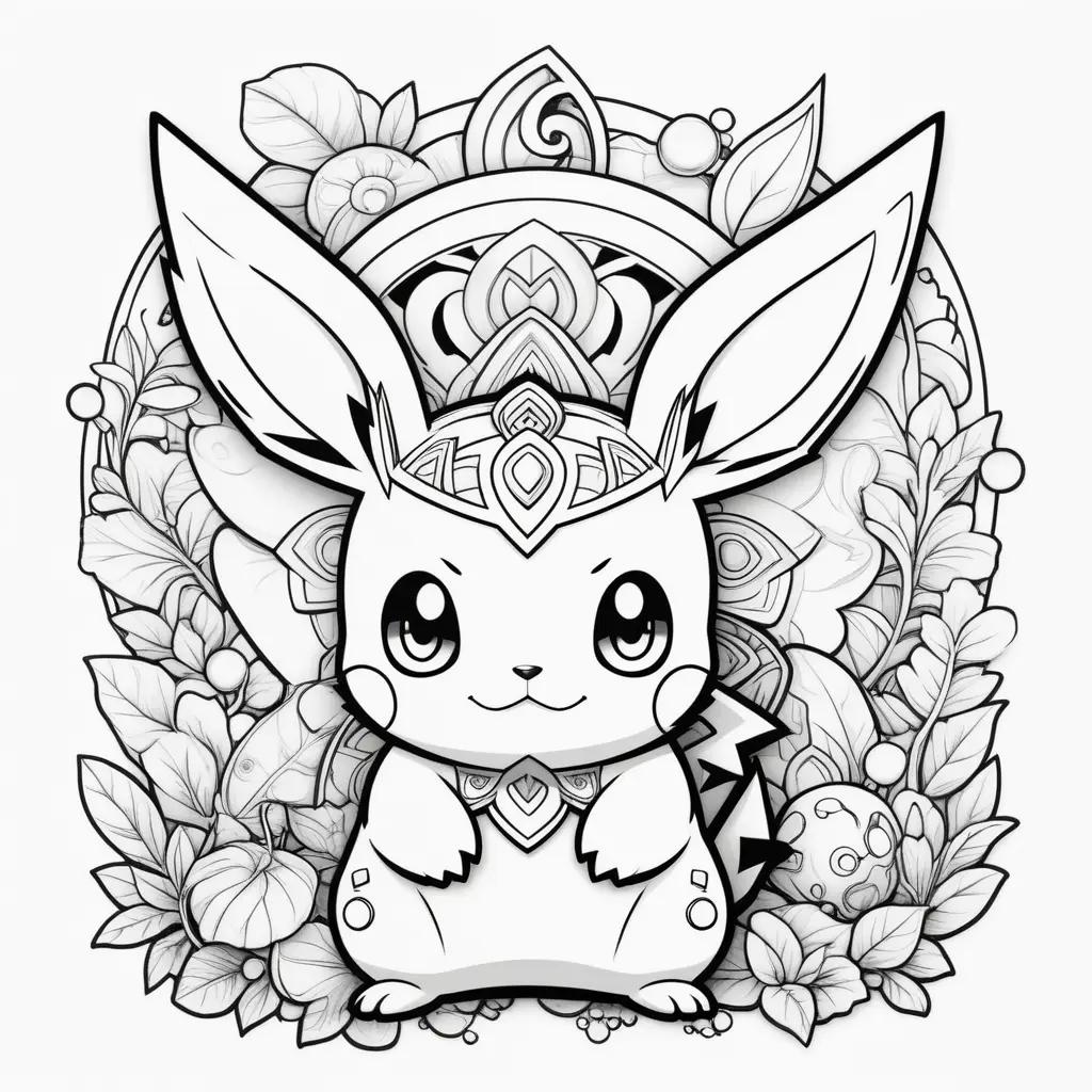 Cute pokemon coloring pages in black and white