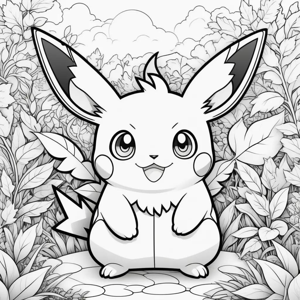 Cute pokemon coloring pages in black and white