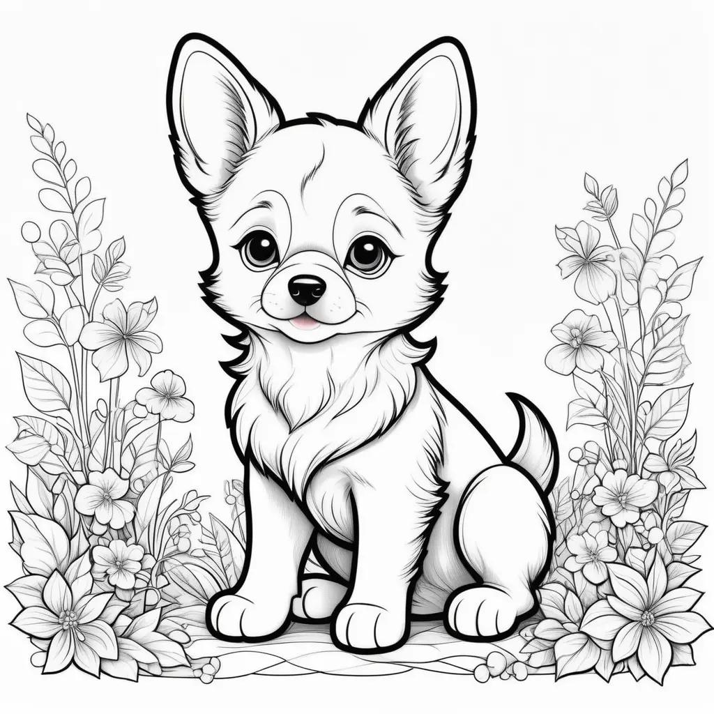 Cute puppy coloring pages for kids to color in