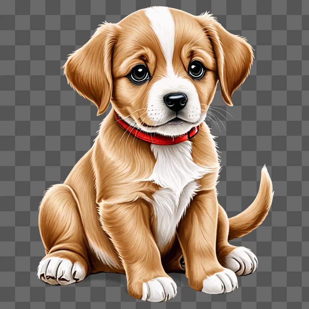 Cute puppy drawing for kids