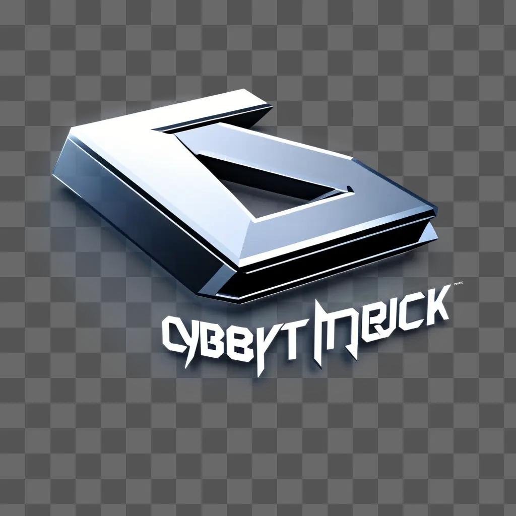 Cybertruck logo on blue background