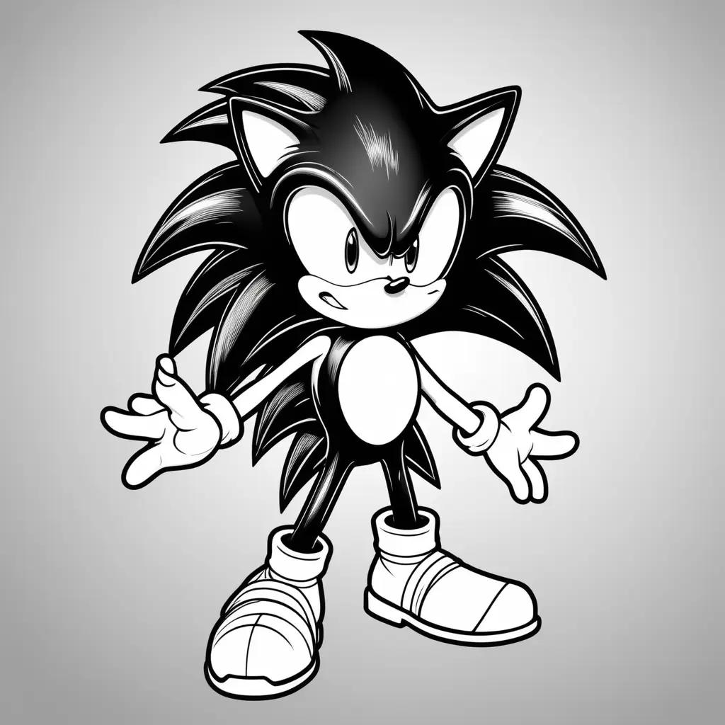 Dark coloring pages of Sonic the Hedgehog