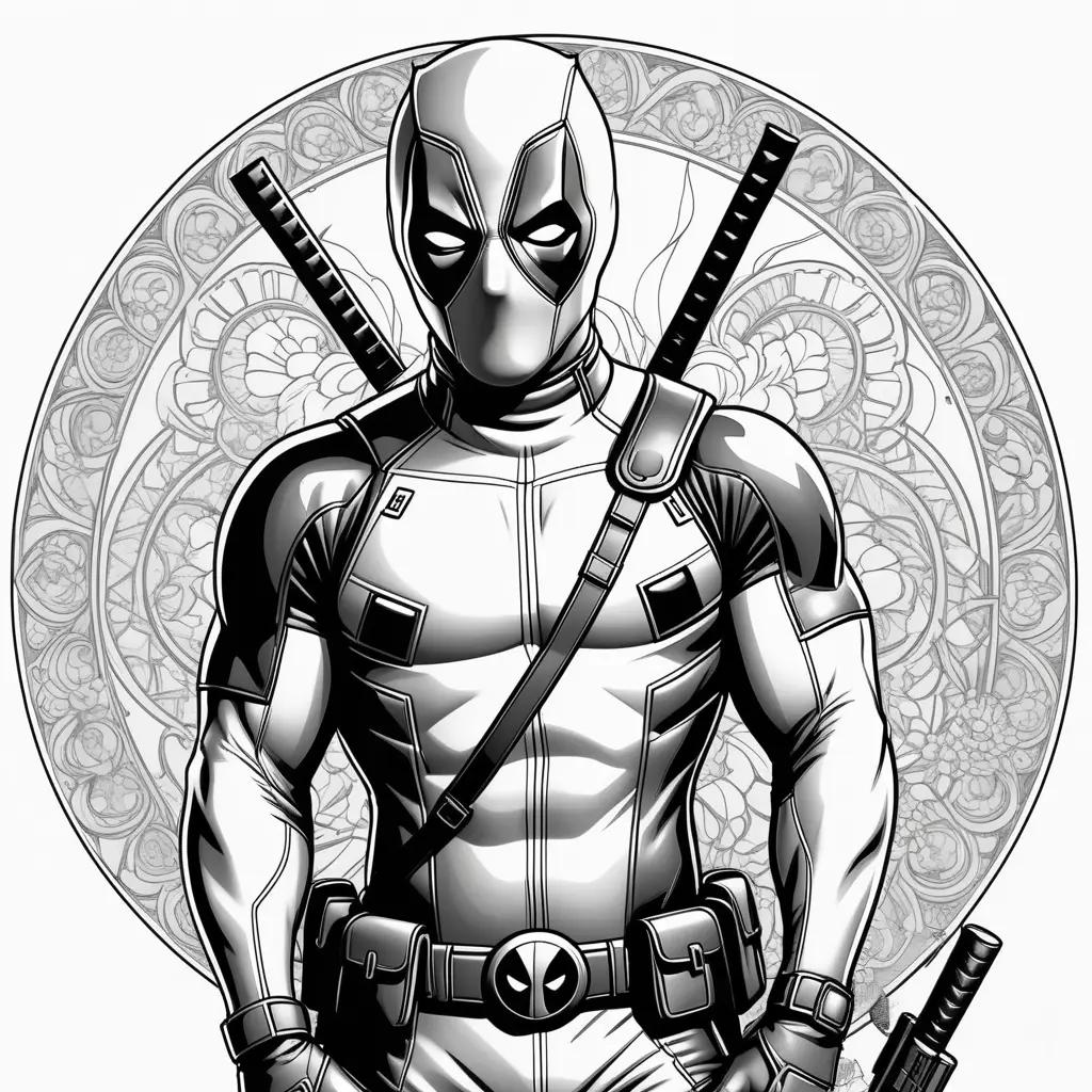 Deadpool coloring pages for kids