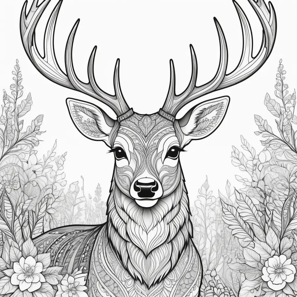 Deer Coloring Pages: A Collection of Beautifully Detailed Designs for Adult Coloring Book Enthusiasts