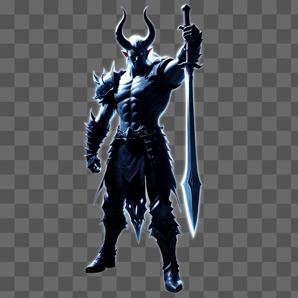 Demonic Slayer in a transparent background