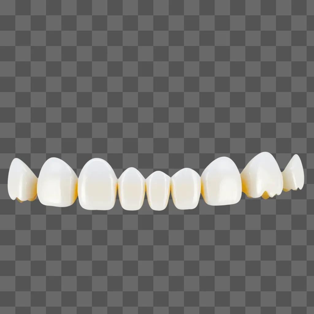 Dental work in white and yellow hues