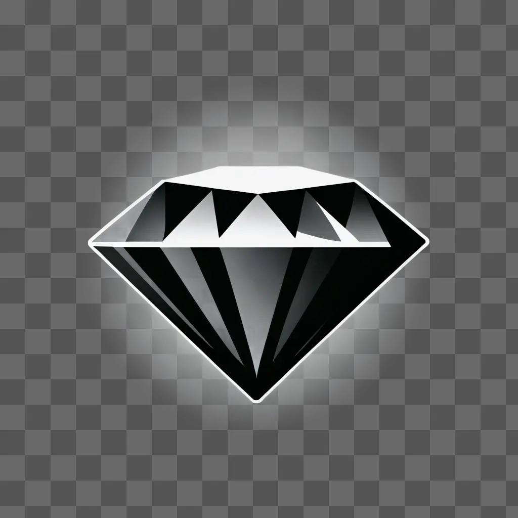 Diamond silhouette on a gray background