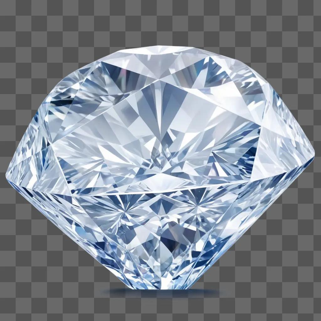 Diamond with transparency and diamond reflections