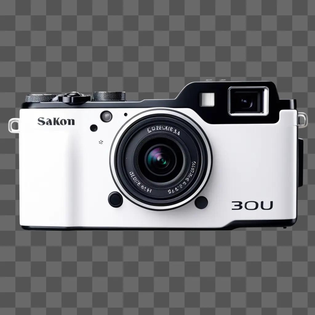 Digital camera by sakon 30u on grey background