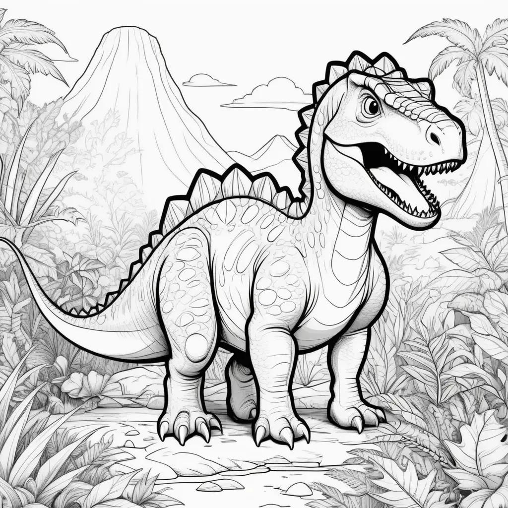 Dinosaur color pages printable for kids