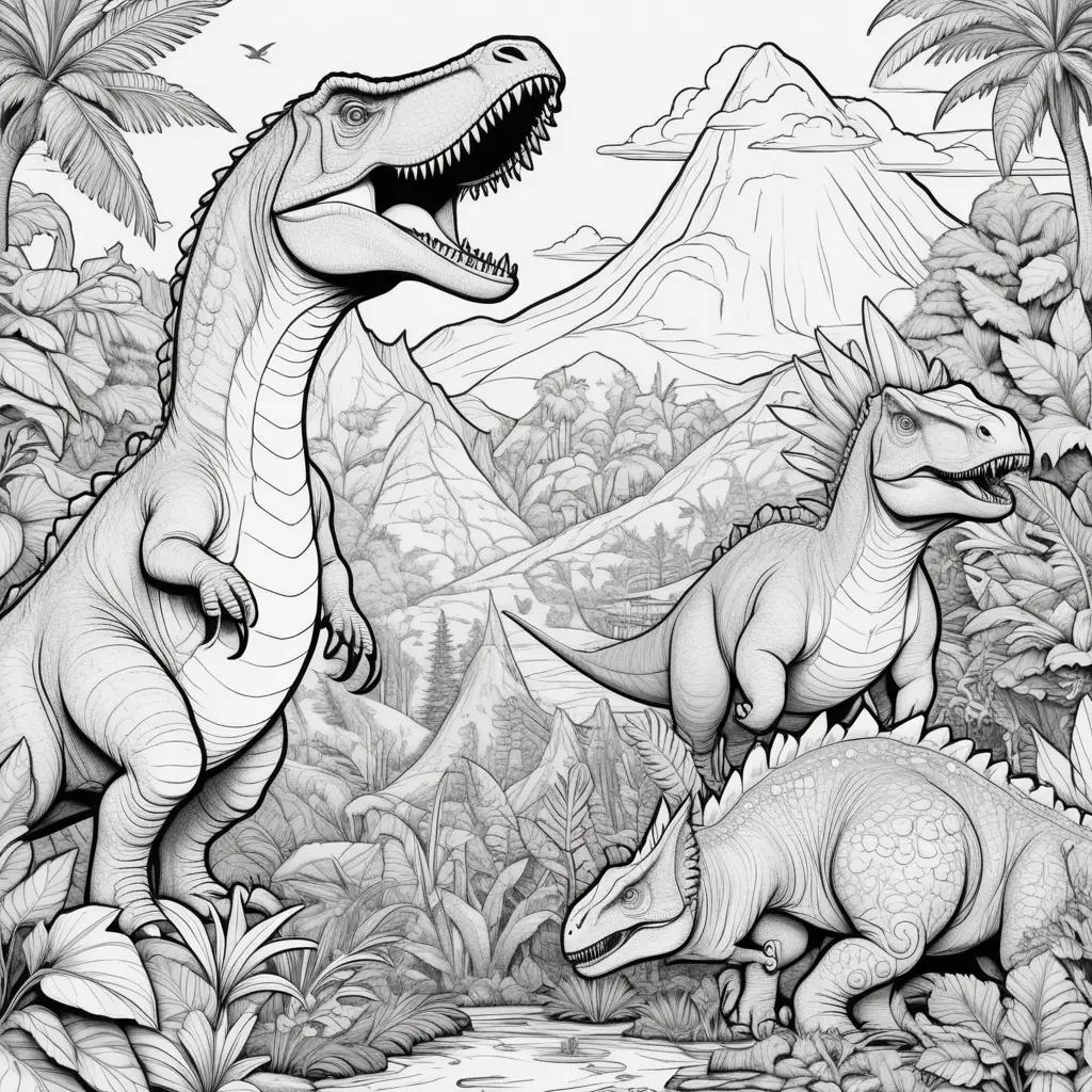 Dinosaur coloring pages: a thrilling adventure