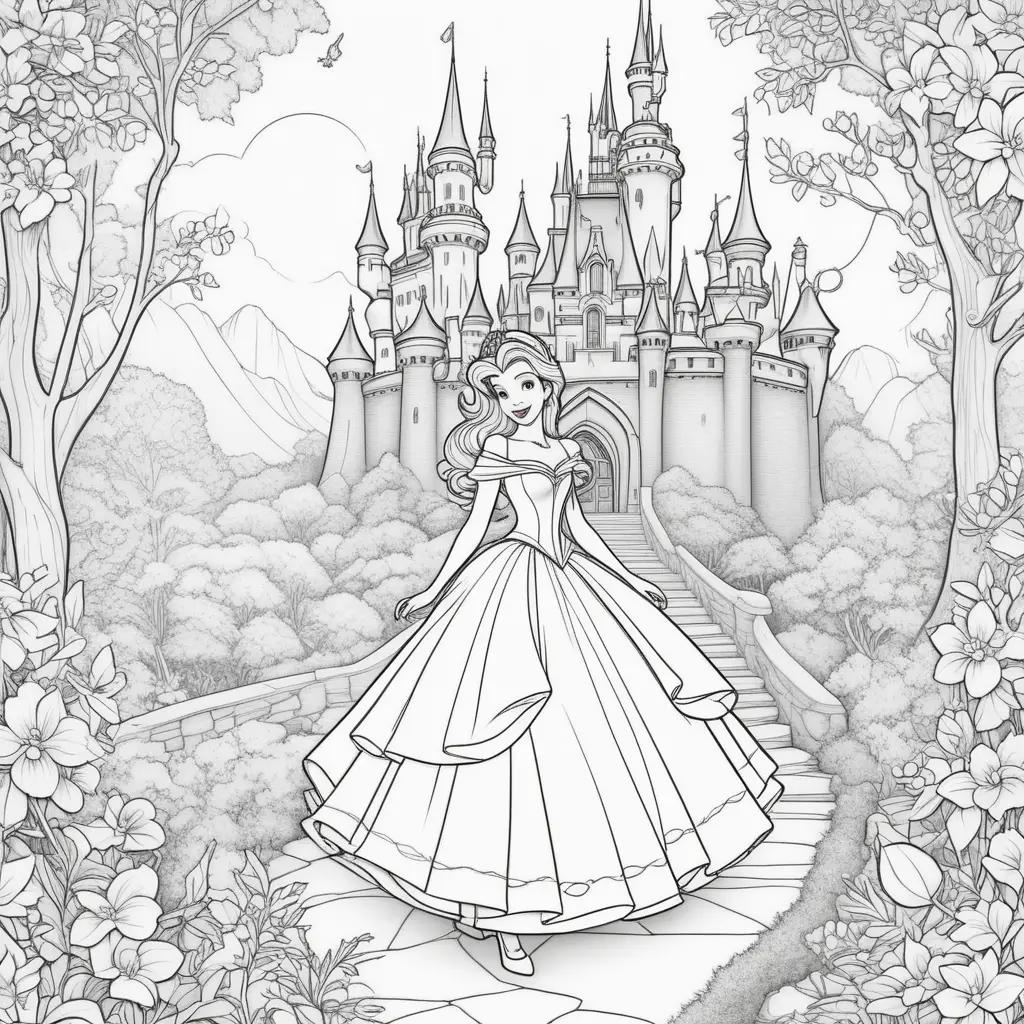 Disney Belle Coloring Pages to Print