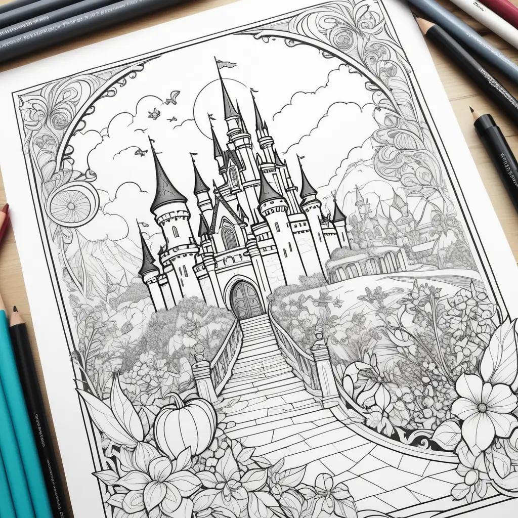 Disney Castle Coloring Pages Coloring Book