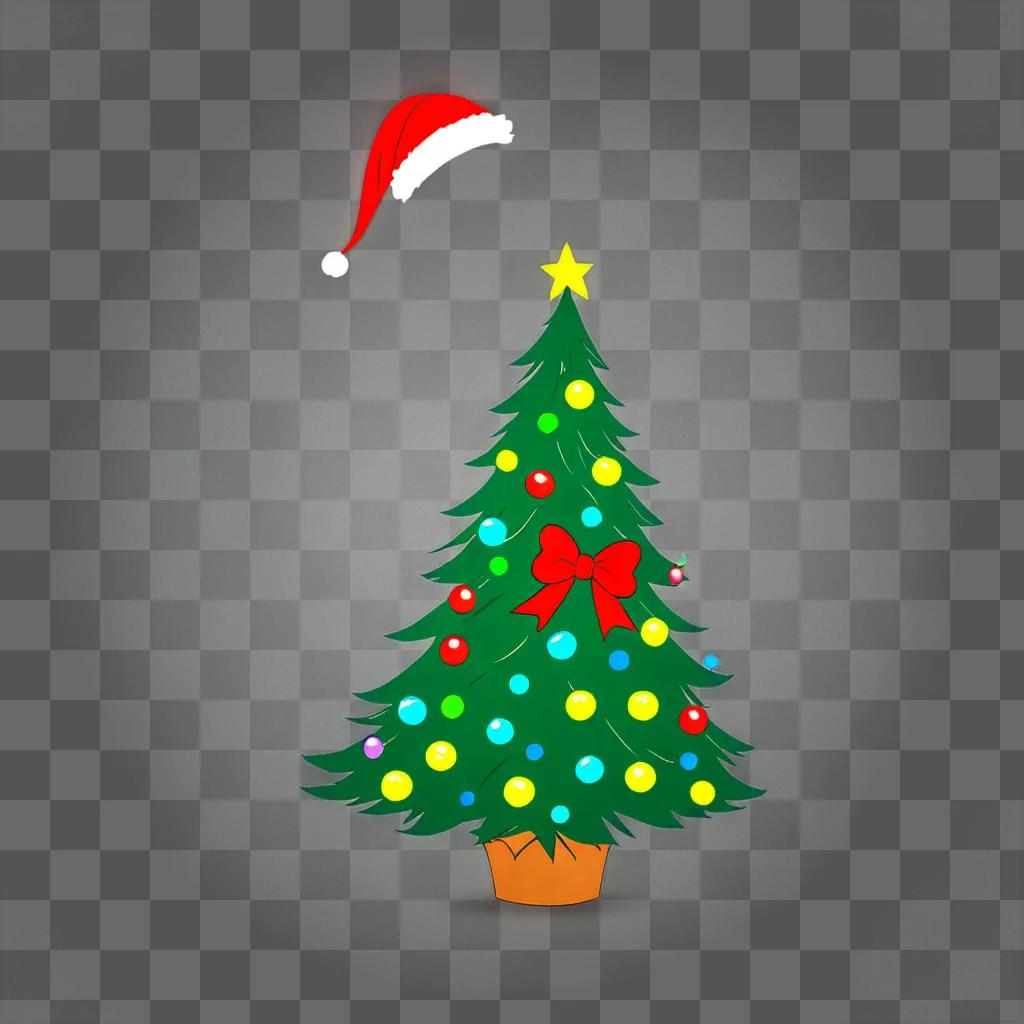 Disney Christmas background with a tree and a hat