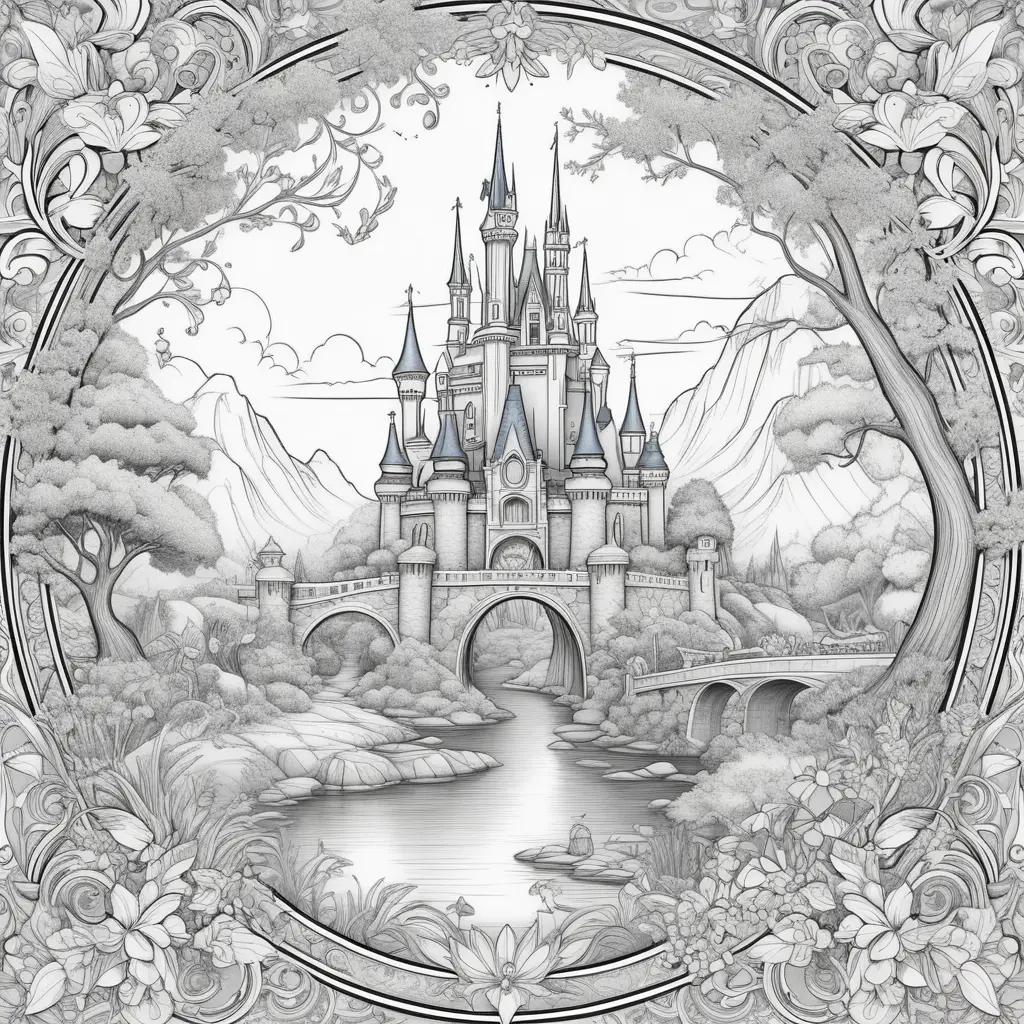 Disney Coloring Pages for Adults: A Disney Castle Coloring Page