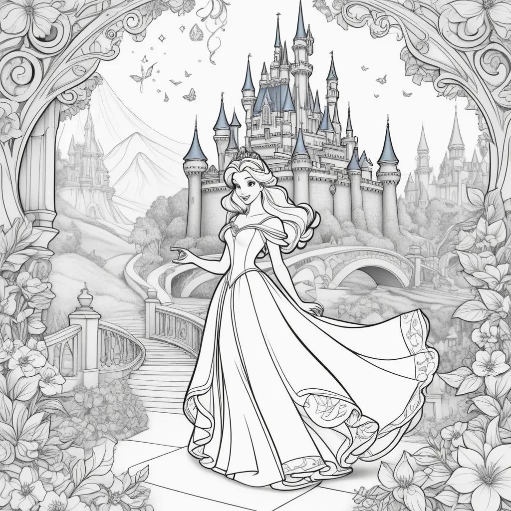 Disney Coloring Pages for Adults: A Princess Coloring Book