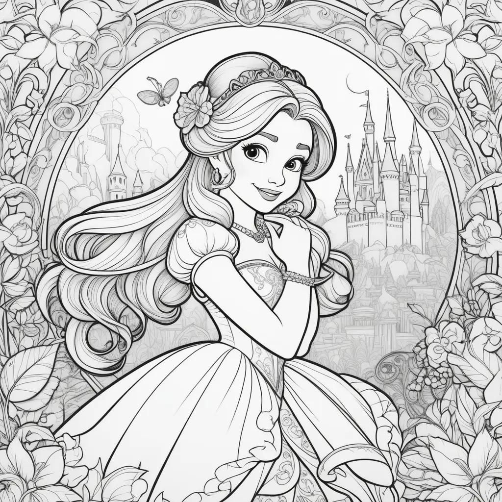 Disney Coloring Pages for Adults: Princess Belle