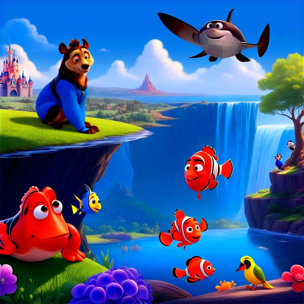 Disney Pixar movie featuring a variety of creatures