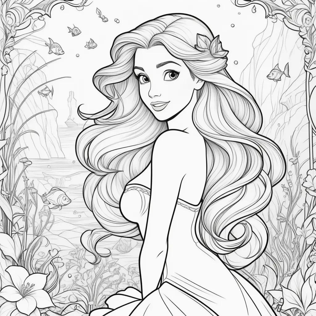 Disney Princess Ariel Coloring Pages - Ariel