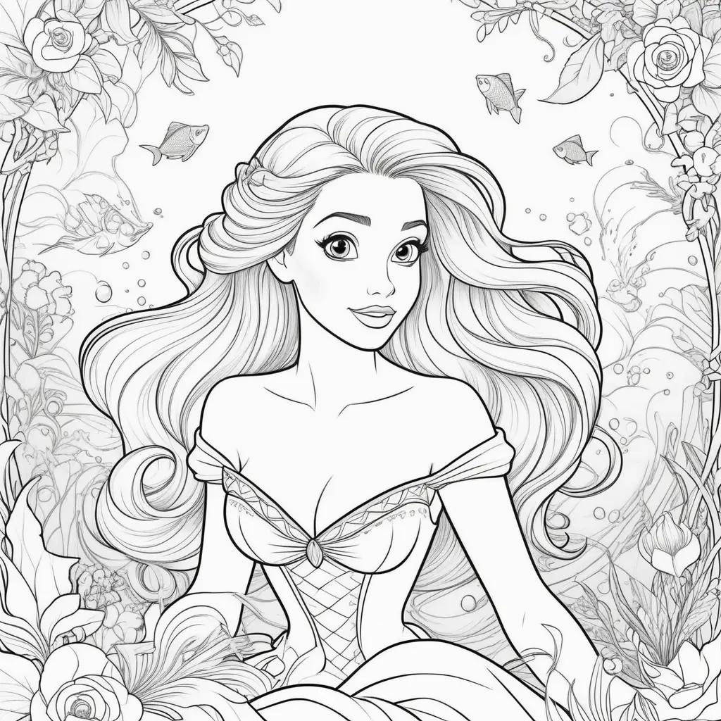 Disney Princess Ariel Coloring Pages