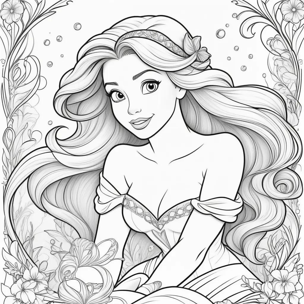 Disney Princess Ariel Coloring Pages Coloring Book