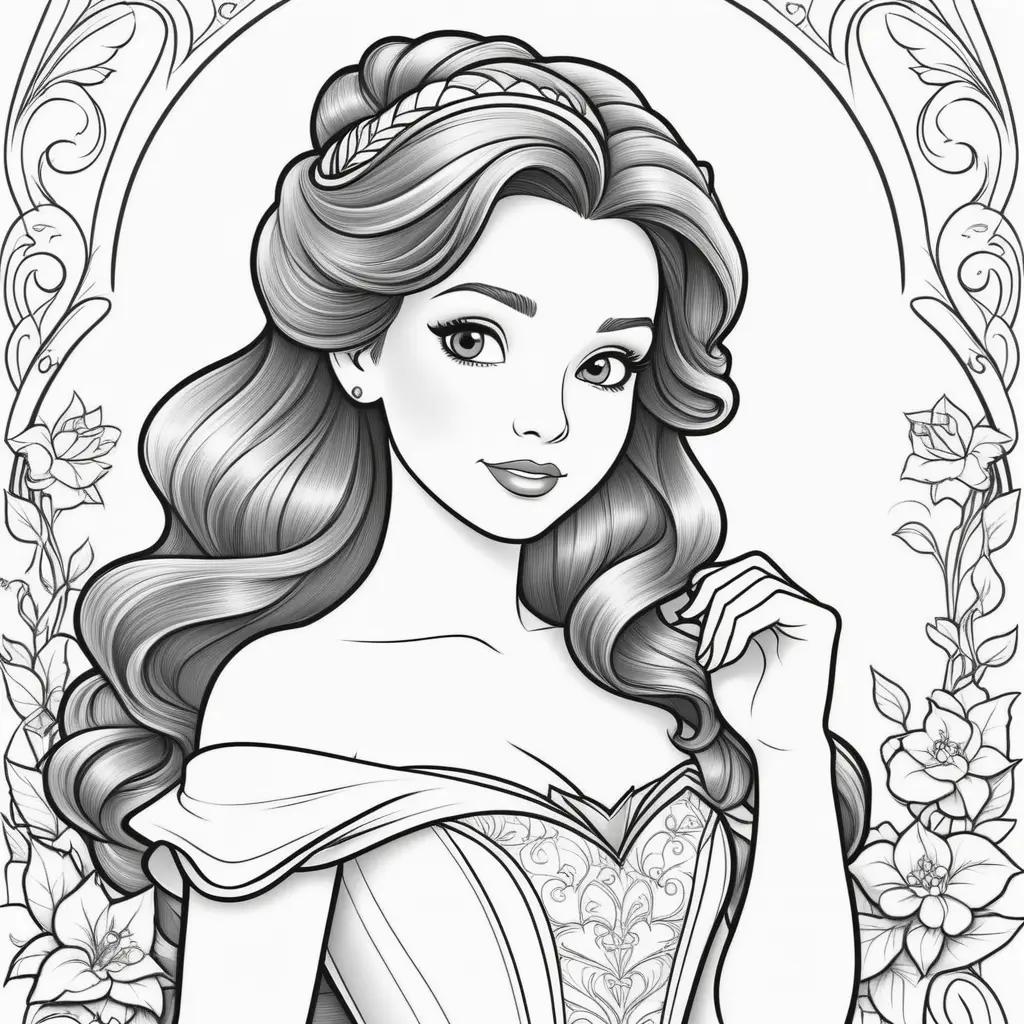 Disney Princess Belle Coloring Pages