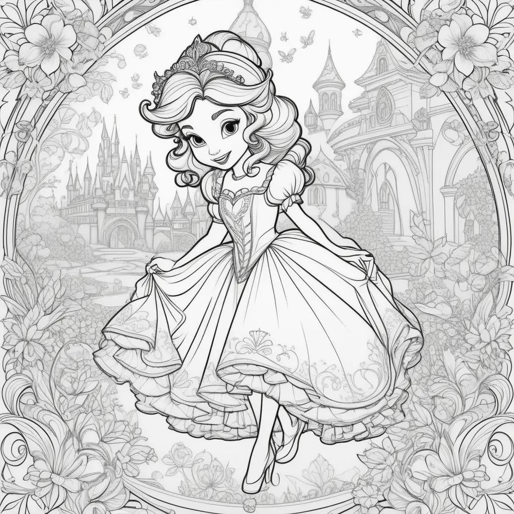 Disney Princess Coloring Pages - Belle