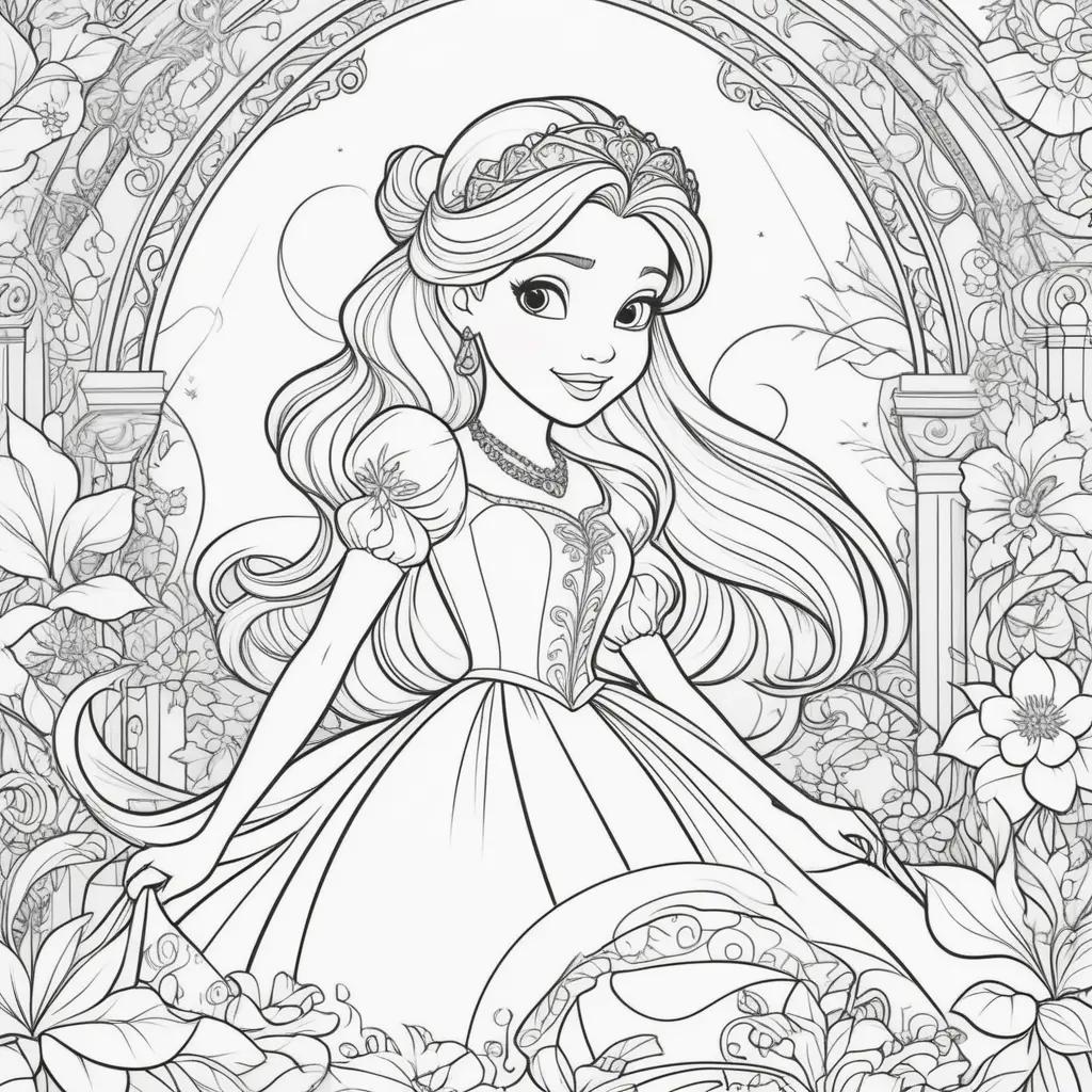 Disney Princess Coloring Pages for Kids