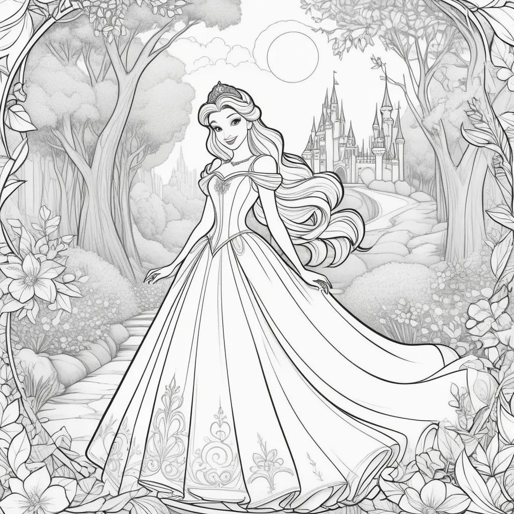 Disney Princess Coloring Pages for Kids