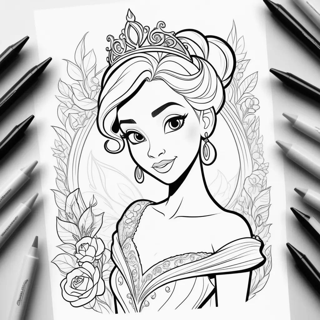 Disney Princess Tiana Coloring Pages