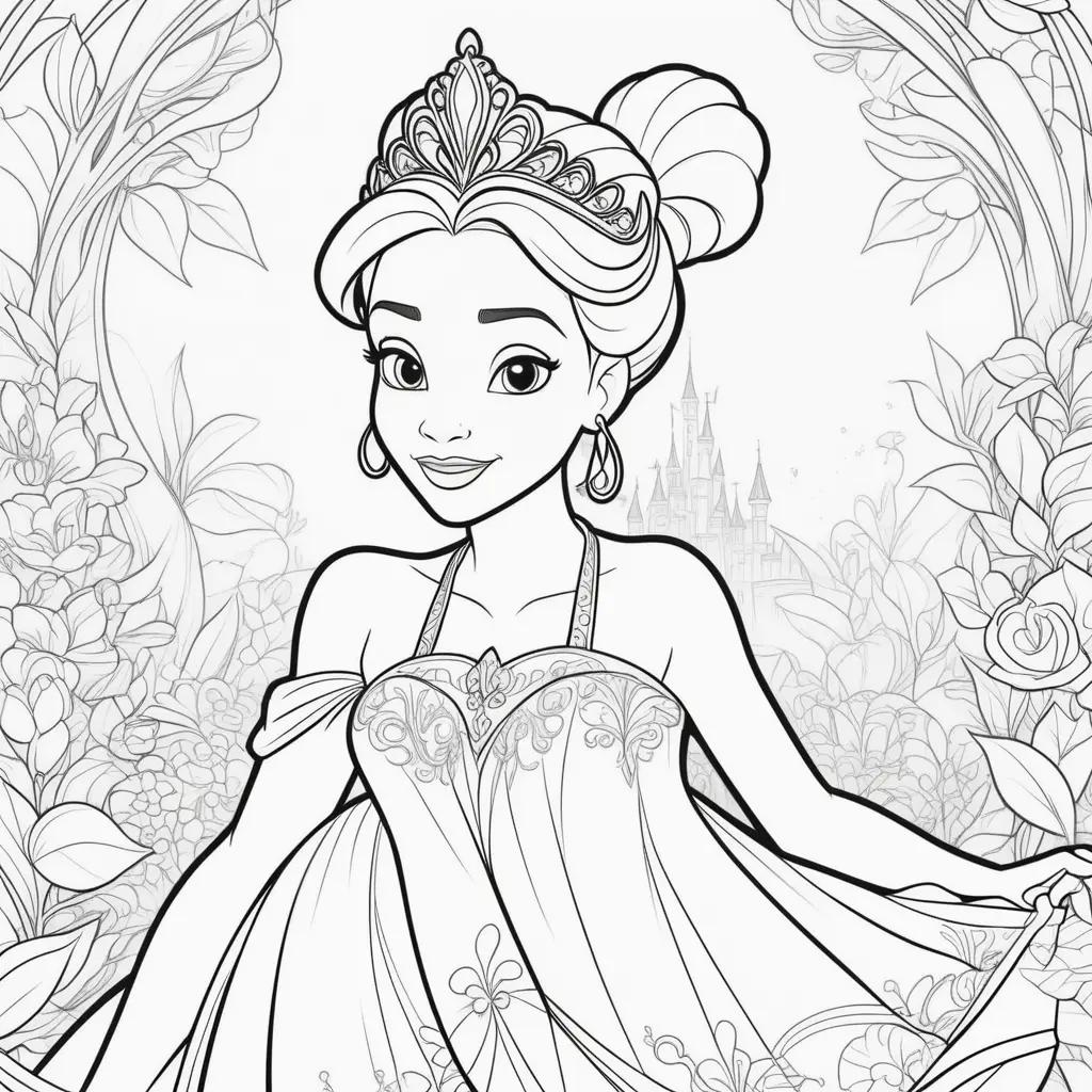 Disney Princess Tiana Coloring Pages