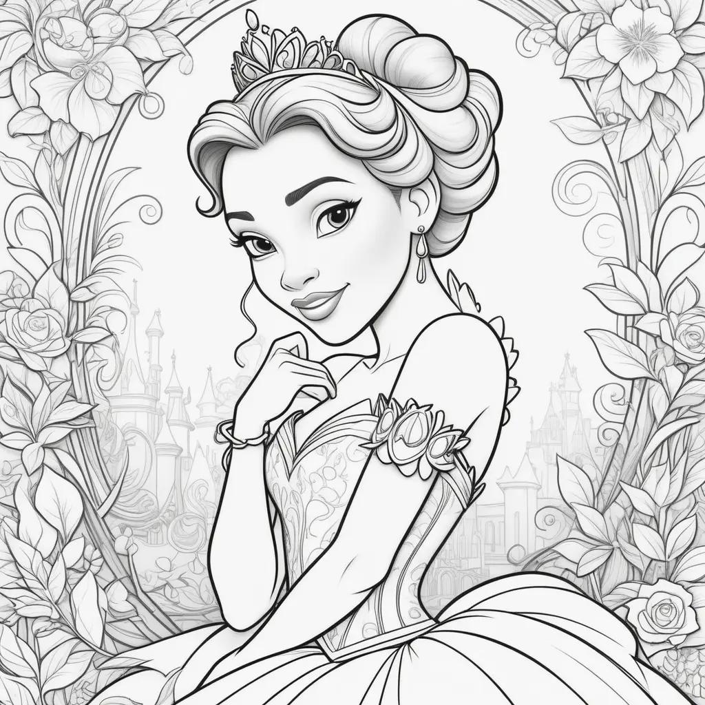 Disney Princess Tiana Coloring Pages