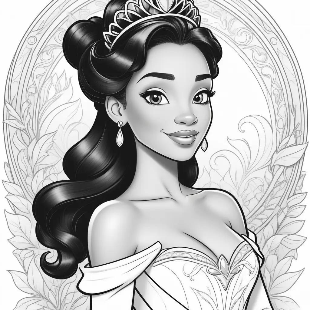 Disney Princess Tiana Coloring Pages