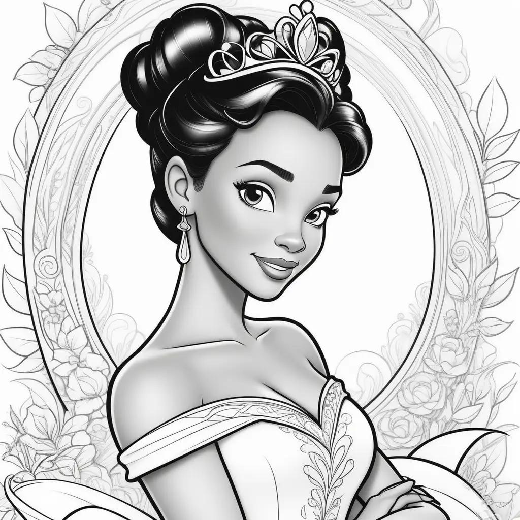 Disney Princess Tiana coloring pages