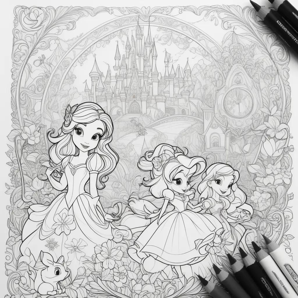 Disney characters coloring pages for kids