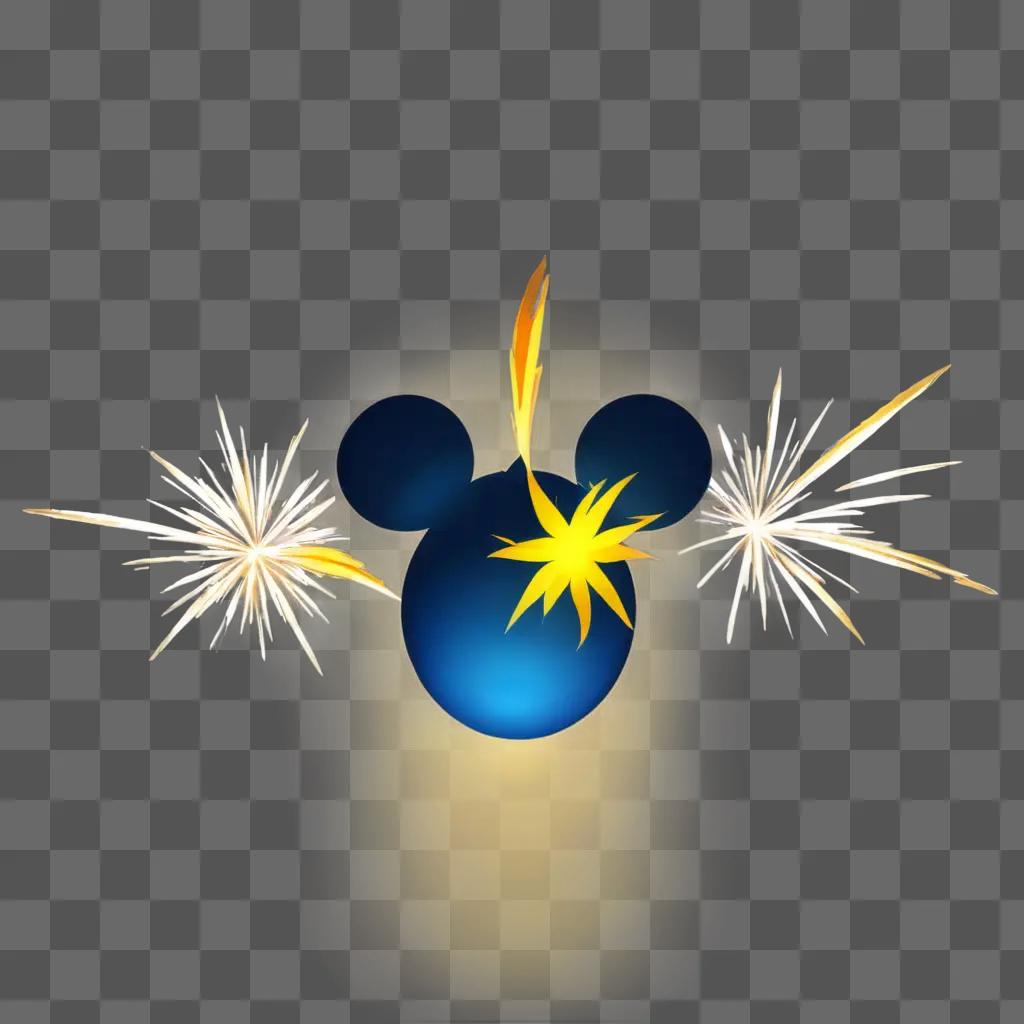 Disney fireworks illuminate Mickeys face