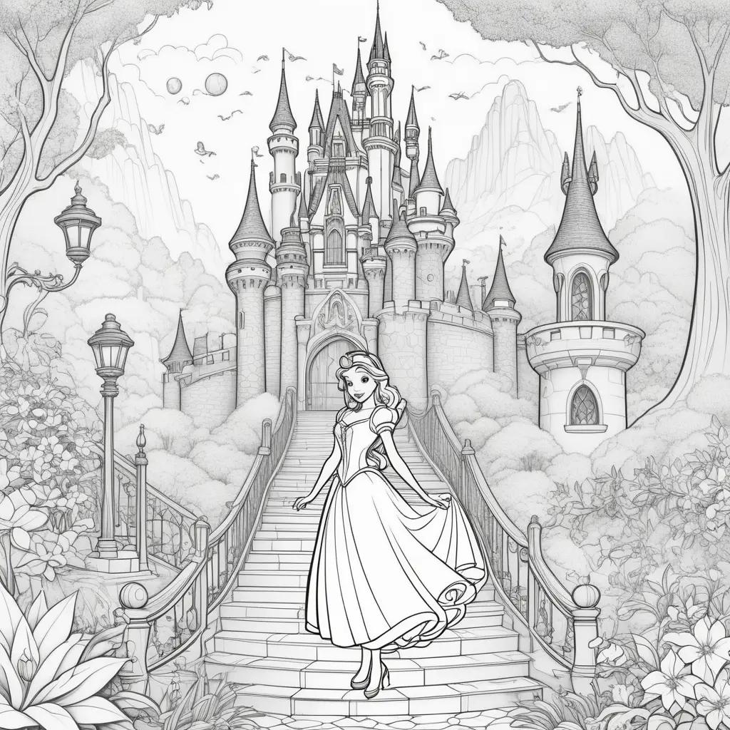 Disney princess coloring pages for kids